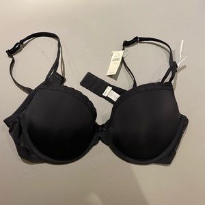 NWT Aerie Demi Black Bra